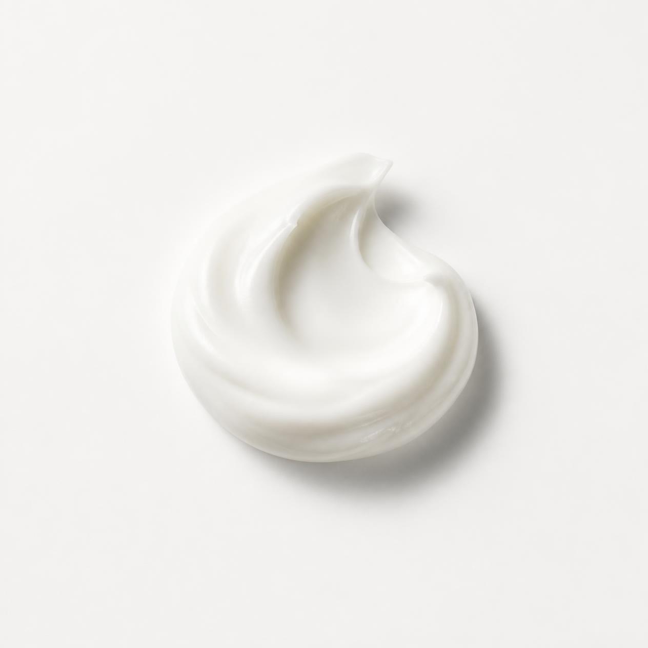 Swirl of white cream