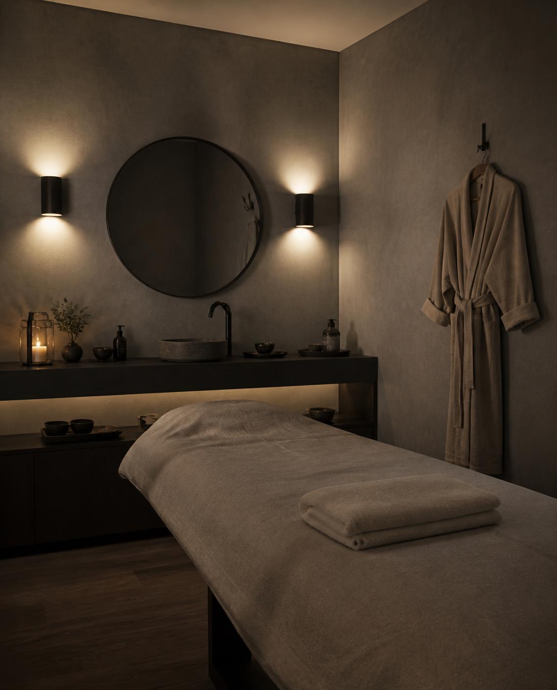 Treatment room at dusk